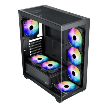 COCO Sports Stark Z11 7 ARGB Fans ATX Cabinet (Black)