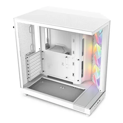 NZXT H6 Flow RGB White Compact Dual-Chamber Mid-Tower Airflow Case