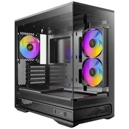 Antec C2M ARGB Black Micro-ATX Case | 270° Panoramic Glass View
